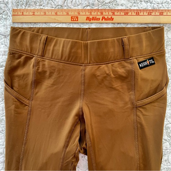 Kerrits Brown Equestrian Flare Pants w/Booty Grip Riding Bootcut Athletic USA - Picture 4 of 10